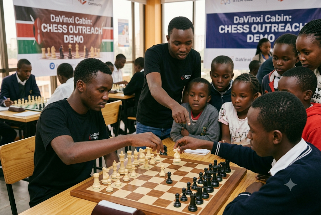 Chess match mid-demo